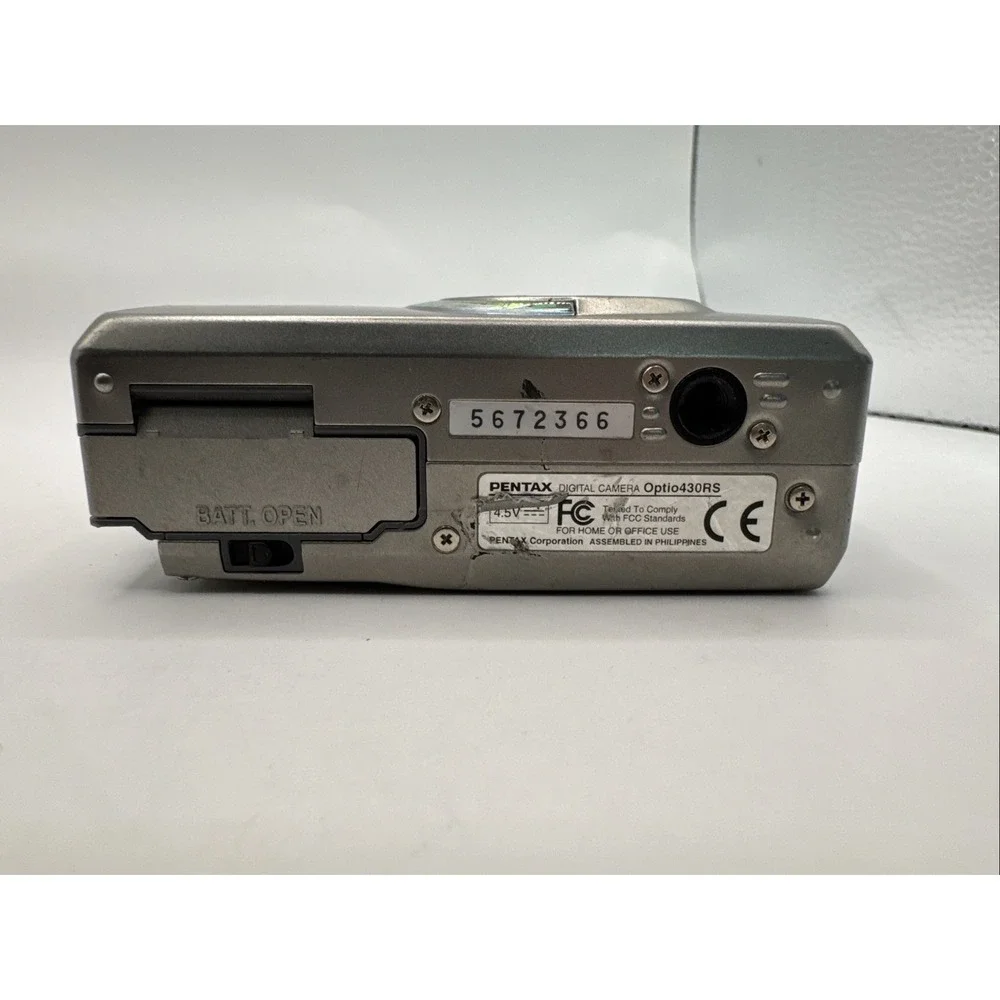 Pentax Optio 430RS Digital Camera 4.0 MP Compact 3x Optical Zoom [Untested]